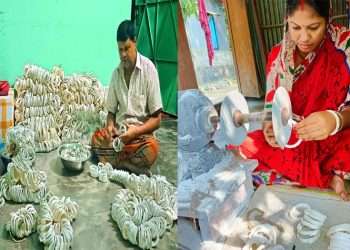 শতাধিক পরিবার শাঁখা শিল্পের সঙ্গে জড়িত