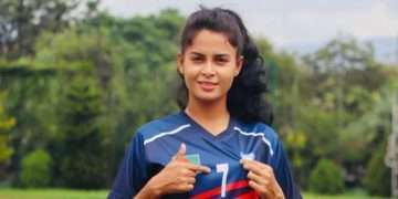 ইস্ট বেঙ্গলের হয়ে সানজিদার গোল