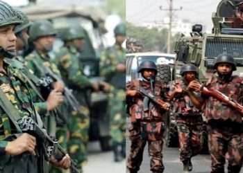 মাঠে নেমেছে সশস্ত্র বাহিনী