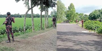 পাটগ্রাম সীমান্তে আইন ভেঙে কাঁটাতারের বেড়া দেওয়ার চেষ্টা