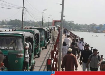 কালুরঘাট সেতু দিয়ে যান চলাচল শুরু
