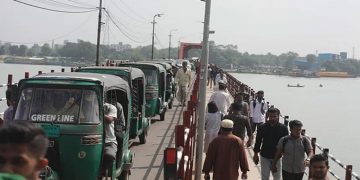 কালুরঘাট সেতু দিয়ে যান চলাচল শুরু