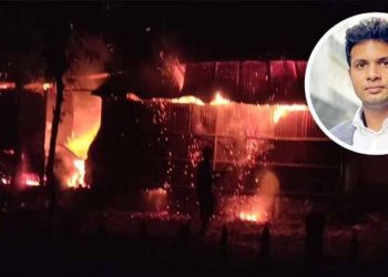 ছাত্রলীগ সভাপতি সাদ্দামের বাড়িতে আগুন