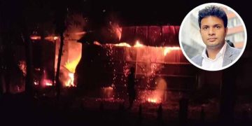 ছাত্রলীগ সভাপতি সাদ্দামের বাড়িতে আগুন