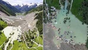 হিমবাহ ধসে নিমেষেই ধ্বংস সম্পূর্ণ গ্রাম