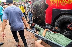 মাইলস্টোন স্কুল অ্যান্ড কলেজ ক্যাম্পাসে বিমান বিধ্বস্তের ঘটনায় দেশজুড়ে শোকের মাতম