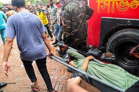 মাইলস্টোন স্কুল অ্যান্ড কলেজ ক্যাম্পাসে বিমান বিধ্বস্তের ঘটনায় দেশজুড়ে শোকের মাতম