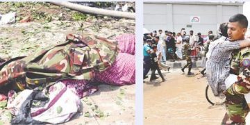 উদ্ধারকাজে সেনাবাহিনীর মানবিকতা