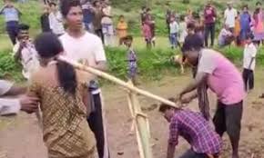 নবদম্পতিকে জোয়ালে বেঁধে হালচাষ