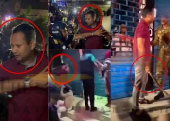 টি-শার্ট পরা সেই ব্যক্তিকে সরিয়ে নিল কে?