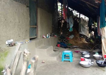 হামলার পর সাঁওতাল পাড়া ফাঁকা