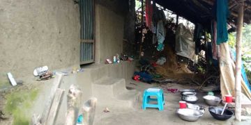 হামলার পর সাঁওতাল পাড়া ফাঁকা