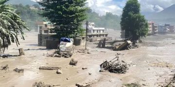 নেপালে আকস্মিক পাহাড়ি ঢলে ক্ষতিগ্রস্ত এলাকা
