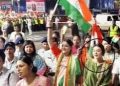 কলকাতার রাজপথে মিছিলে জয়া আহসান