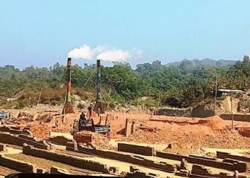 নিষেধাজ্ঞা অমান্য করে ইট তৈরি